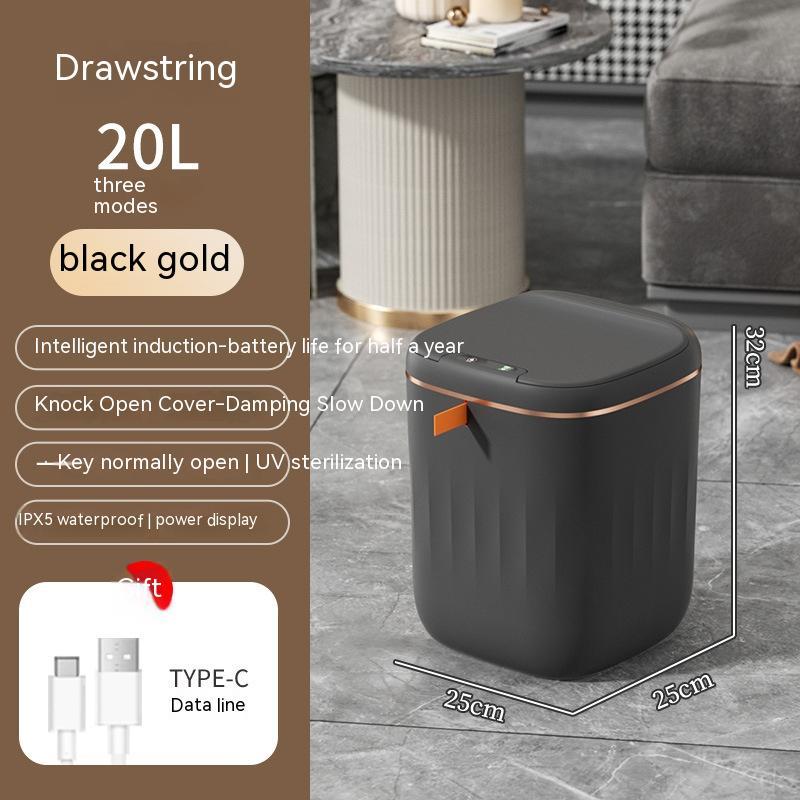 Automatic Smart Trash Can with Lid for Home Use