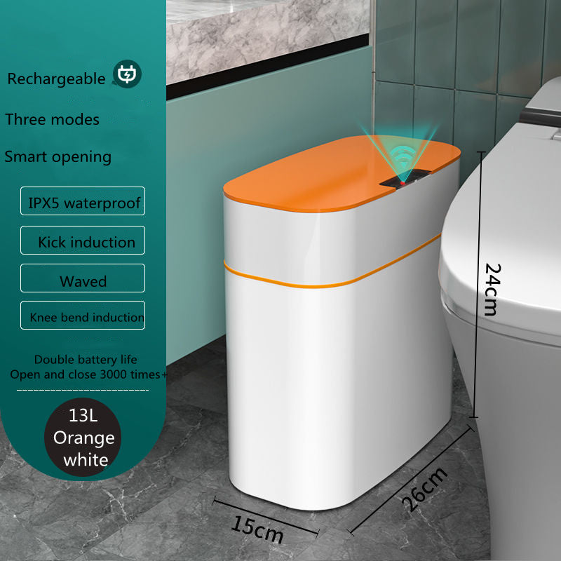 Automatic Smart Trash Can with Lid for Home Use