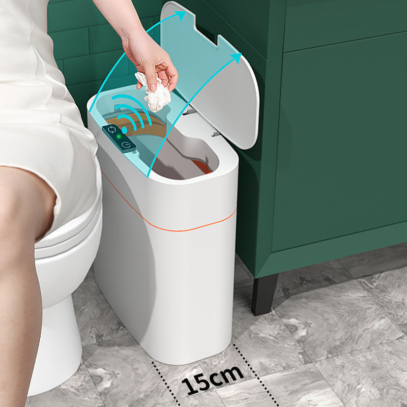 Automatic Smart Trash Can with Lid for Home Use