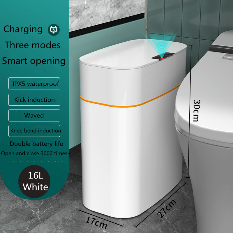 Automatic Smart Trash Can with Lid for Home Use