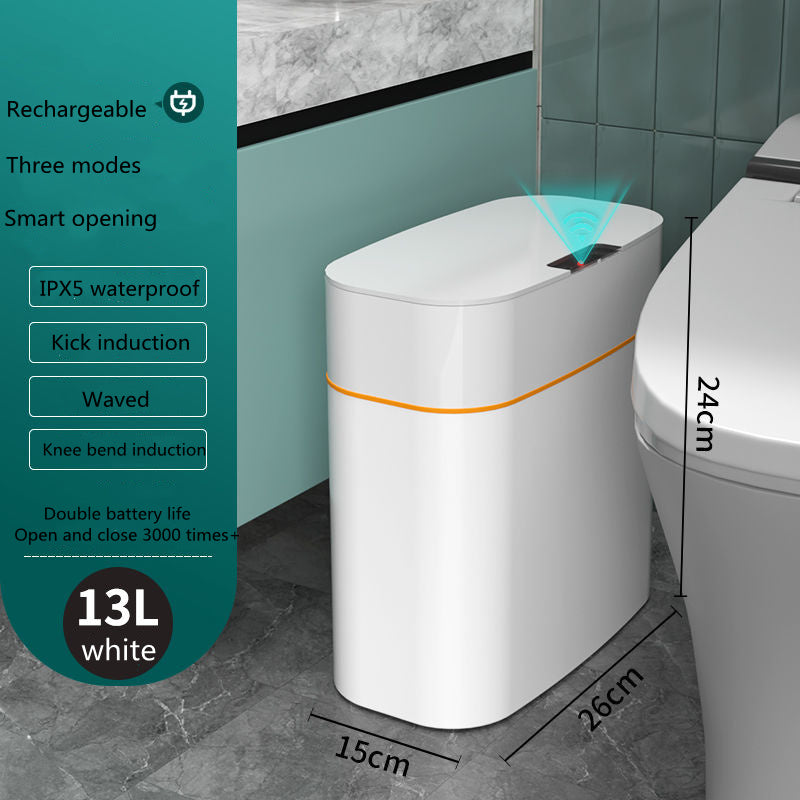 Automatic Smart Trash Can with Lid for Home Use