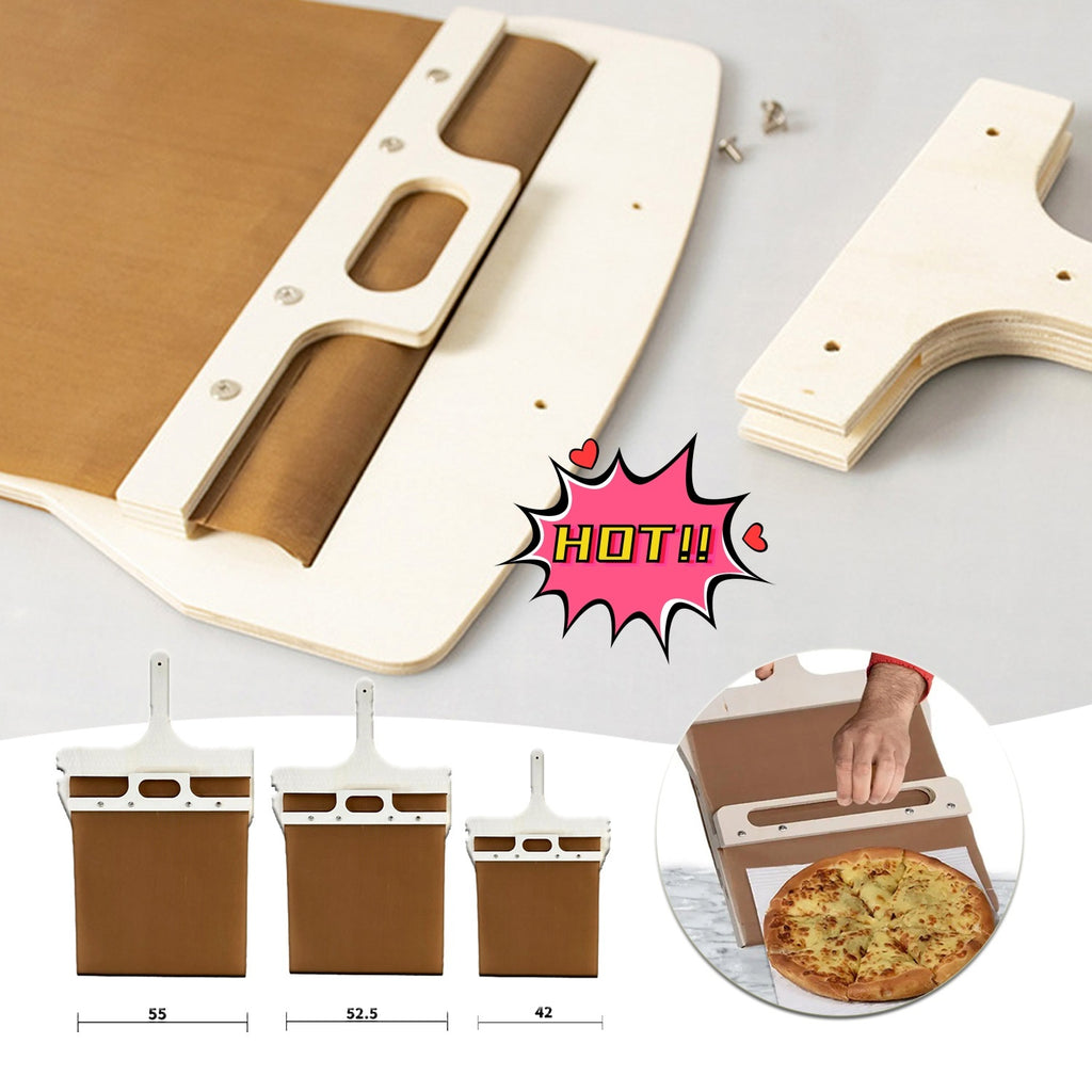 Sliding Pizza Peel with Wooden Handle, 3 Sizes