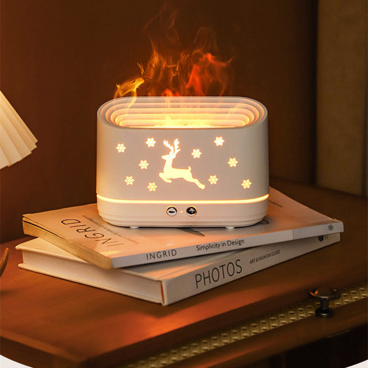 Elk Flame Humidifier and Diffuser with Atmosphere Lamp