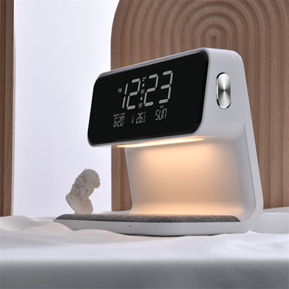 3-in-1 Bedside Lamp with Wireless Charging and Alarm - Idea Spark Hub 