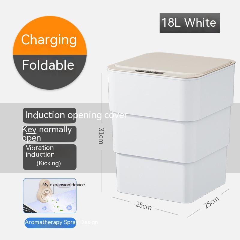 Automatic Smart Trash Can with Lid for Home Use