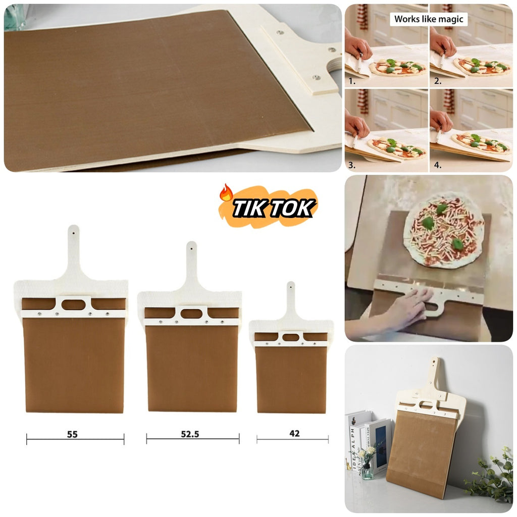 Sliding Pizza Peel with Wooden Handle, 3 Sizes
