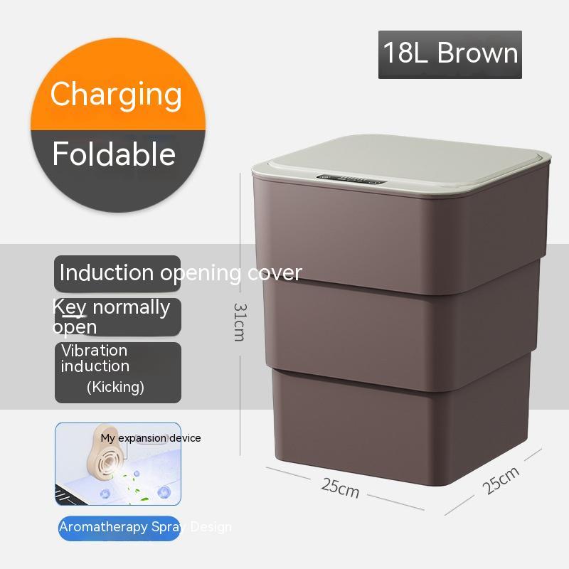 Automatic Smart Trash Can with Lid for Home Use
