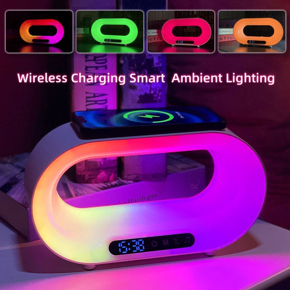 3-in-1 Smart LED Lamp with Wireless Charging & Alarm