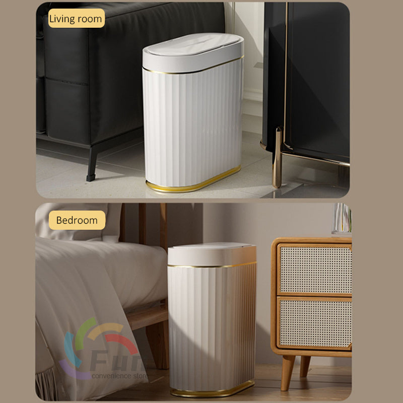 Automatic Smart Trash Can with Lid for Home Use