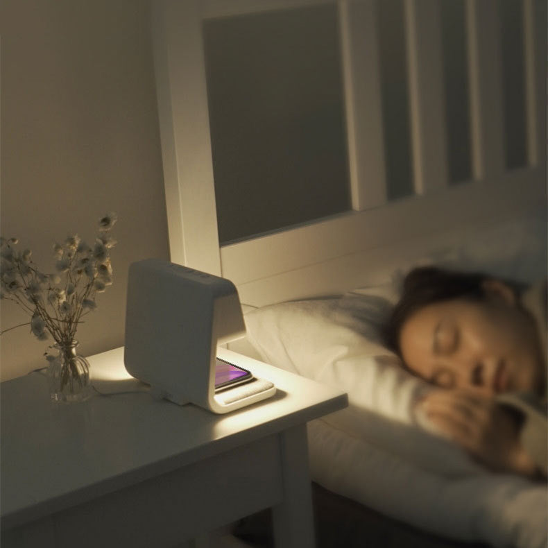 3-in-1 Bedside Lamp with Wireless Charging and Alarm