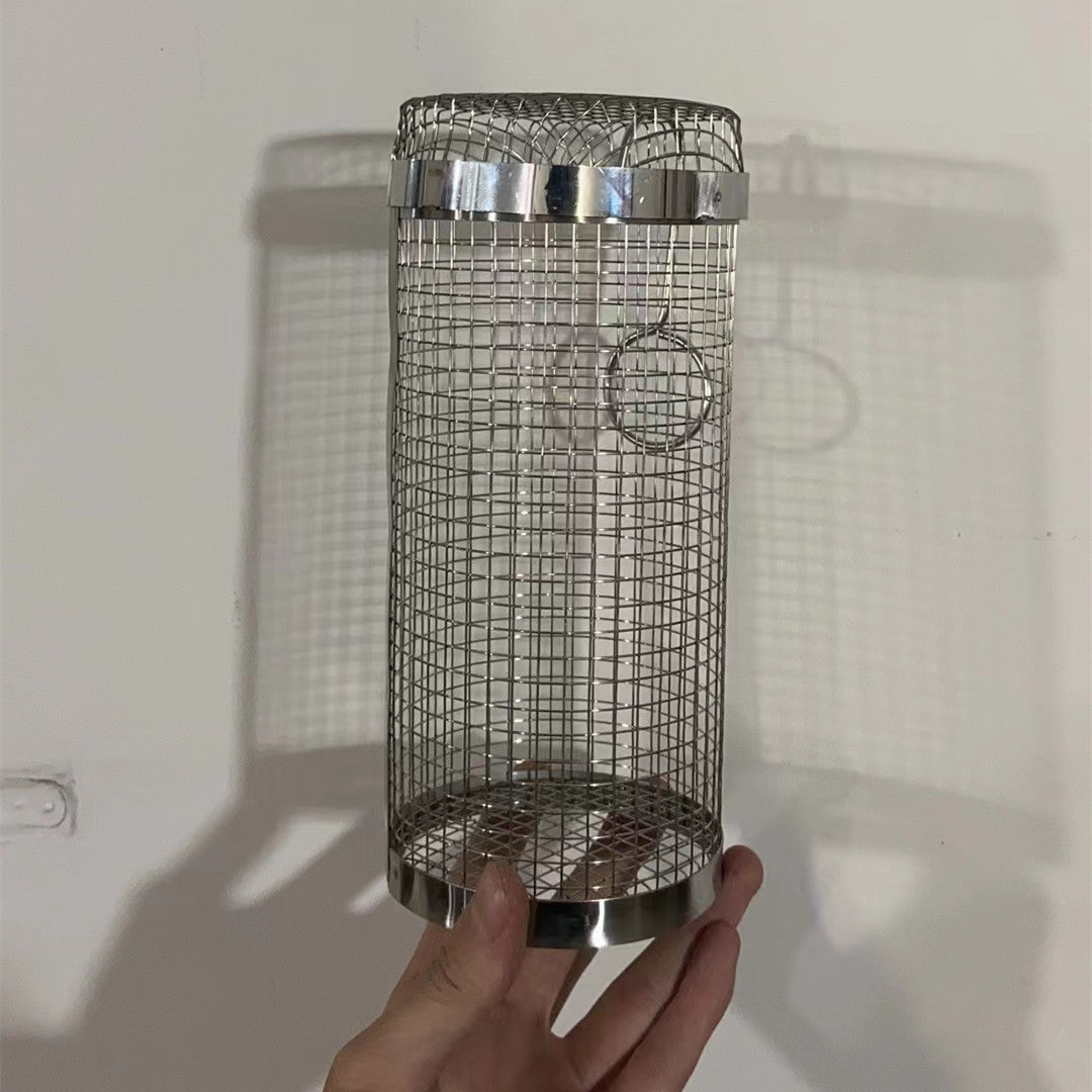 Portable Rolling BBQ Grilling Basket for Outdoor Cooking