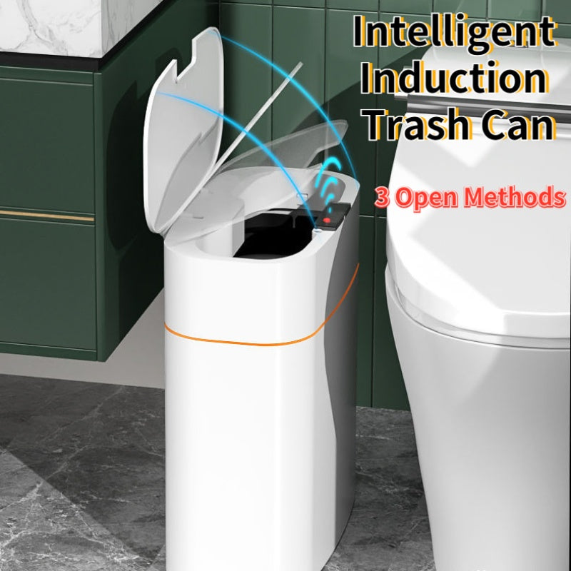 Automatic Smart Trash Can with Lid for Home Use