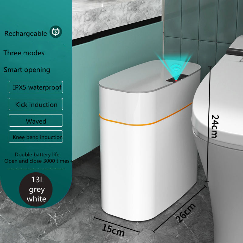 Automatic Smart Trash Can with Lid for Home Use
