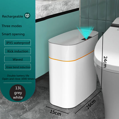 Automatic Smart Trash Can with Lid for Home Use - Idea Spark Hub 