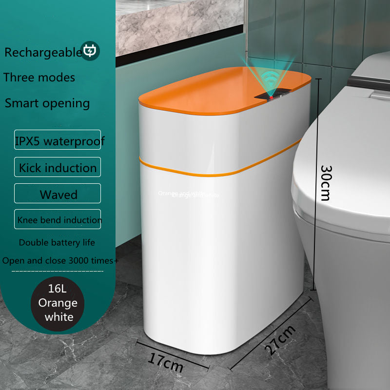 Automatic Smart Trash Can with Lid for Home Use