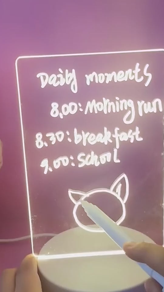 USB Night Light with LED Message Board